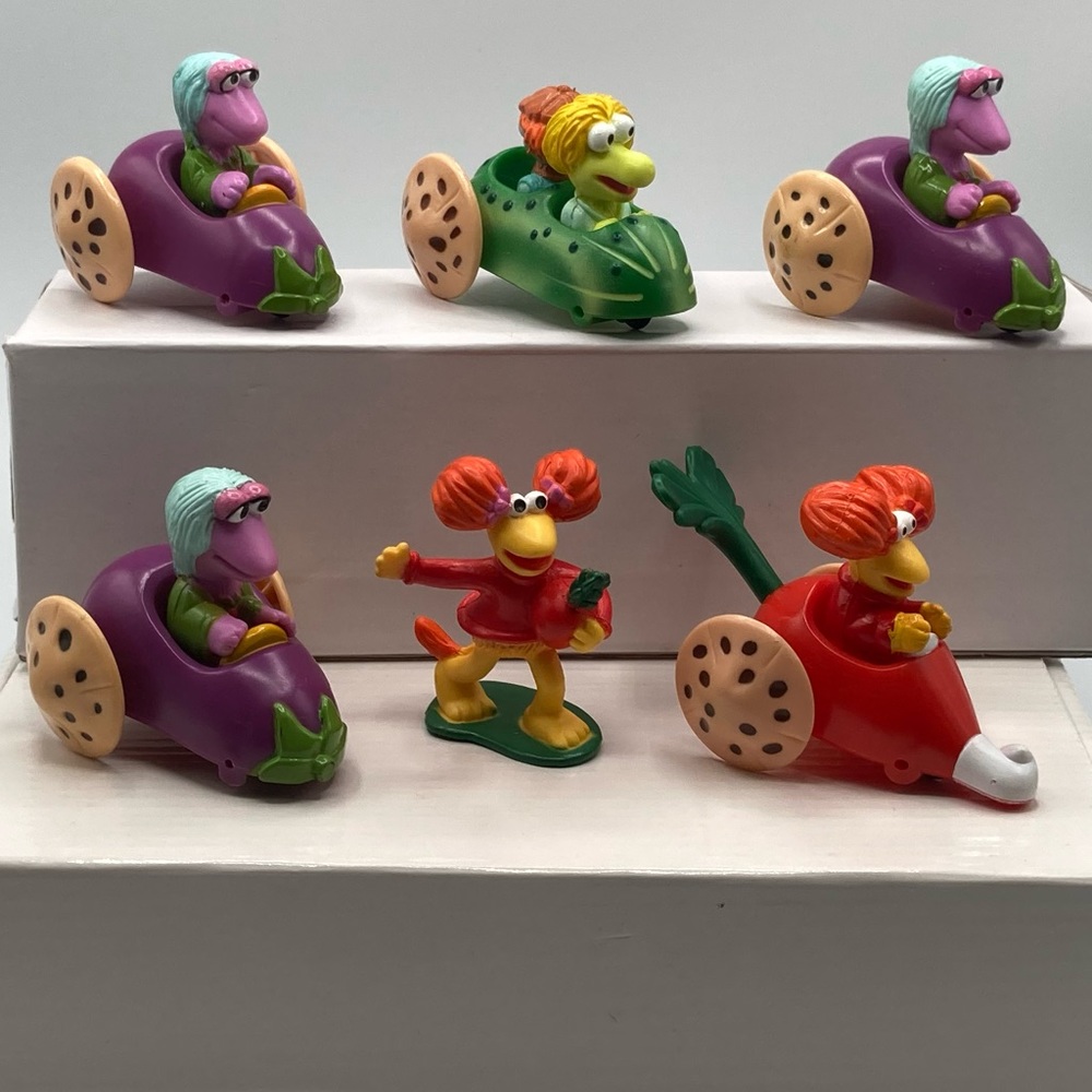 Vintage McDonald’s 1988 Fraggle Rock, 6 Happy Meal Toys. Jim Henson.